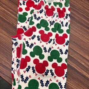 Hanna Andersson Disney Red and Green Holiday Unisex Pajama Pants